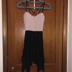 Peach and Black Cocktail Dress Size M